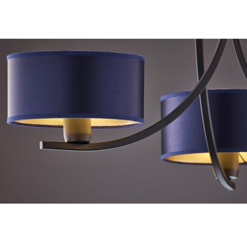 Jupiter 2099 - Luster na lancu ARTHUR 3xE27/15W/230V plava/crna Slike