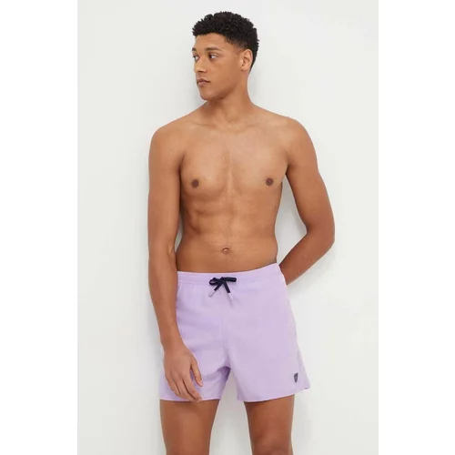 Emporio Armani Underwear Kopalne kratke hlače vijolična barva