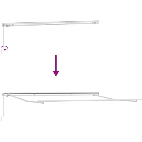  Povlačivi tende Svjetlosiva 400 &amp;times; 300 cm Poliester i aluminij Slike