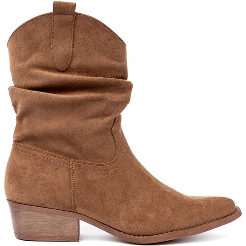 Shelvt Brown women&amp;#039;s ankle boots with a classic cut Slike