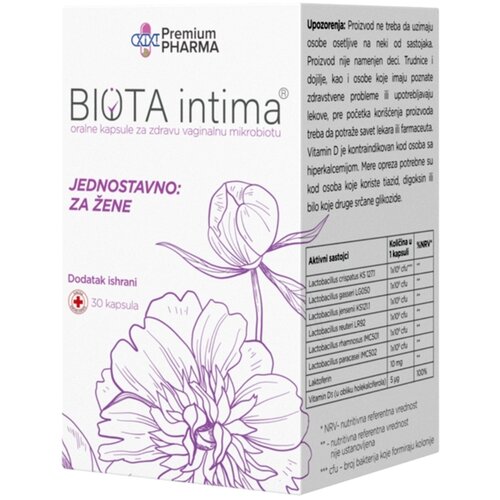 Premium Pharma biota intima oral 30 kapsula Slike
