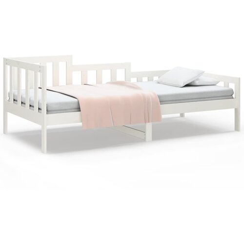 vidaXL Dnevna postelja bela 90x190 cm trdna borovina, (20684726) Cene