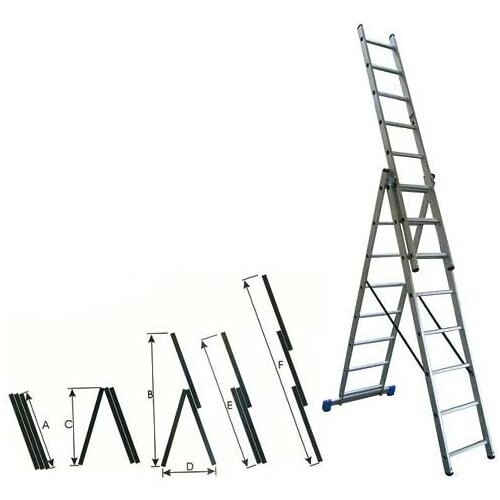 WoMax Germany Aluminijumske merdevine 3x10 Womax Cene