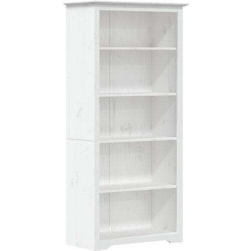 Maison Chic Knjižna omara - Knjižni regal BODO bela 82x40x173 cm trdna borovina 5 polic, (21725474) Cene
