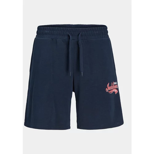 Jack & Jones Športne kratke hlače Logo 12257300 Mornarsko modra Slim Fit