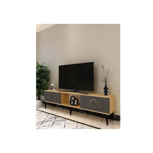 Hanah home tv polica violet sapphire oak anthracite Slike