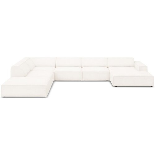 Micadoni Home Bež kotni kavč s tkanino boucl&amp;eacute; (levi kot) Jodie - Micadoni Home Slike