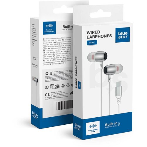 Blue Star žične slušalice Type C (DAC) sa mikrofonom M09C 1,2 m bele Cene