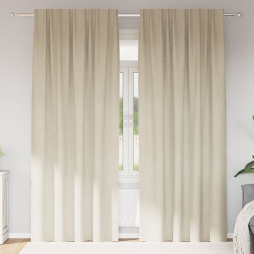 vidaXL Zavjese Krem Poliester 140 x 225 cm Dekorativni umetci Zavjese Cijene