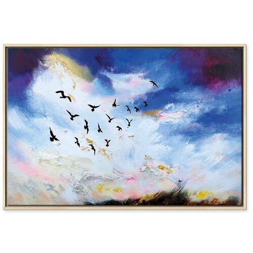  Slika - Autumn Is Coming (1 Part) Wide 120x80 U prirodnom drvenom okviru Slike