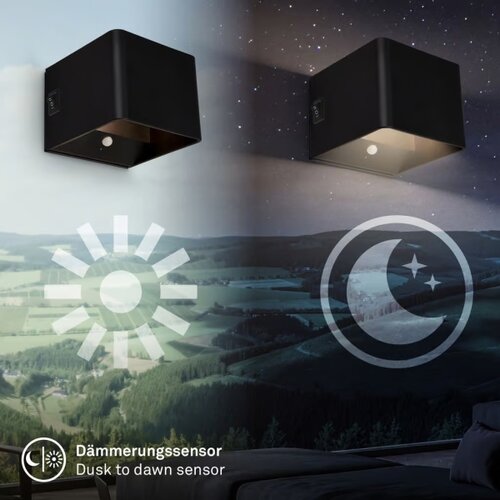 BRILONER 3879015 - led punjiva zidna lampa sa senzorom borra LED/1,5W/5V 3600 mah crna Slike