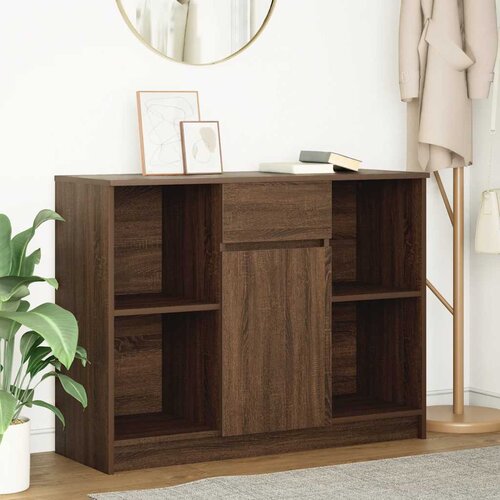  Komoda s ladicama smeđeg hrasta 101x35x76 cm konstruirano drvo Cijene
