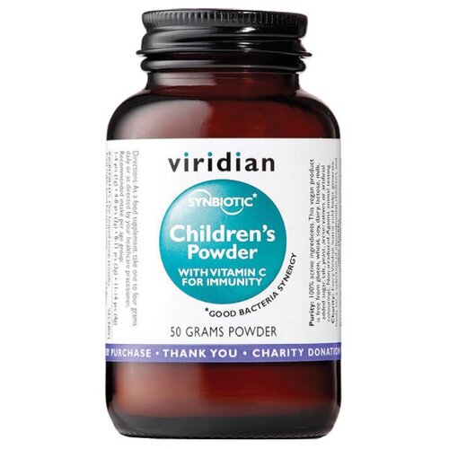 Viridian Nutrition Otro&amp;scaron;ki probiotiki v prahu z vitaminom C Viridian (50 g) Slike