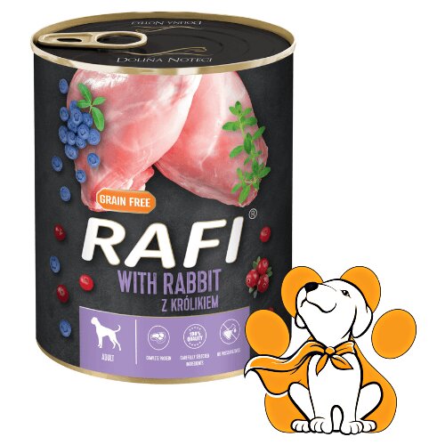 Rafi Dog GF Rabbit 800g,Vlažna Hrana Sa Zečetinom Za Osetljiv Digestivni Sistem Cene