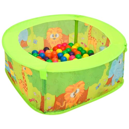 VidaXL bazen s 300 žogicami otro&amp;scaron;ki 75x75x32 cm Slike