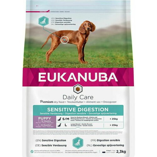 Eukanuba dog puppy s/m sensitive digestion 2.3 kg Slike