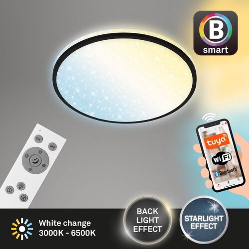 BRILO LED prigu&amp;scaron;iva stropna svetiljka STARRY SKY LED/24W/230V Wi-Fi Tuya+ daljinski upravljač Slike