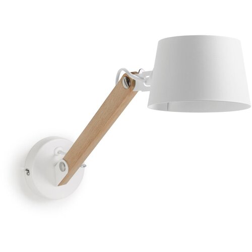 Kave Home Stenska svetilka v beli in naravni barvi ø 15 cm Muse - Kave Home Cene