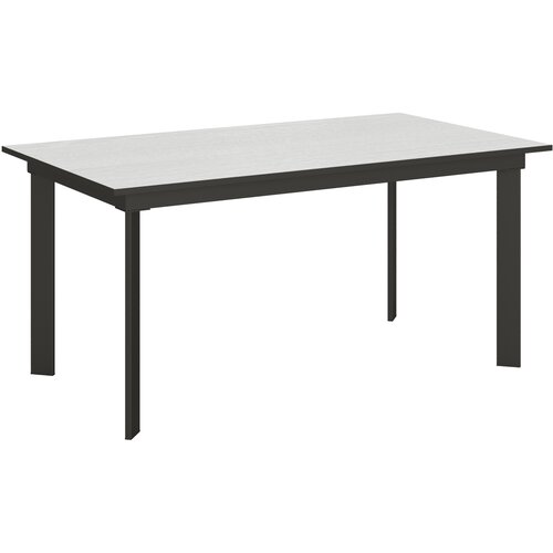 Itamoby &amp;nbsp; Cumar (90x160/220 cm) - bela, barva nog: antracit - raztegljiva jedilna miza, (20842740) Slike