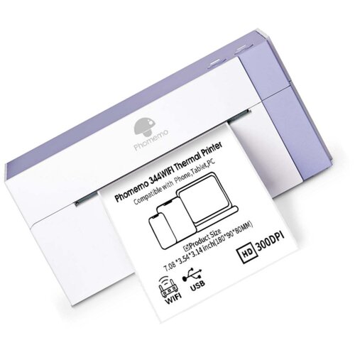 INF WiFi termični tiskalnik etiket 300dpi, WiFi+Bluetooth, 108mm white + purple, (5000310209) Cene