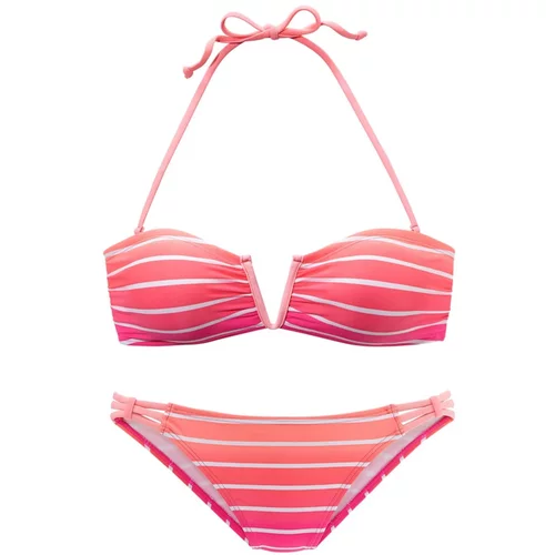 VENICE BEACH Bikini losos / roza / bela