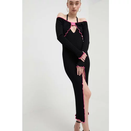 Versace Jeans Couture Haljina boja: crna, midi, uska