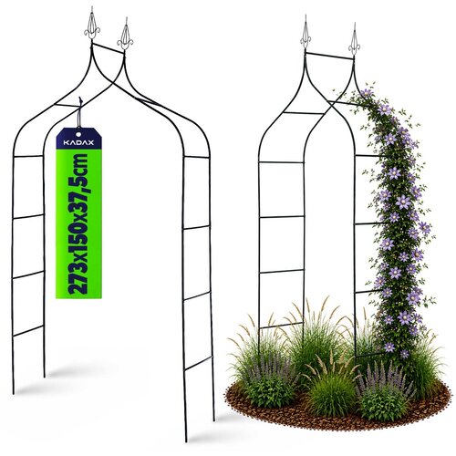 KADAX Kovinska vrtna pergola 255 cm Ločna podpora za rože za vrtnice in vzpenjavke, (5000361244) Slike