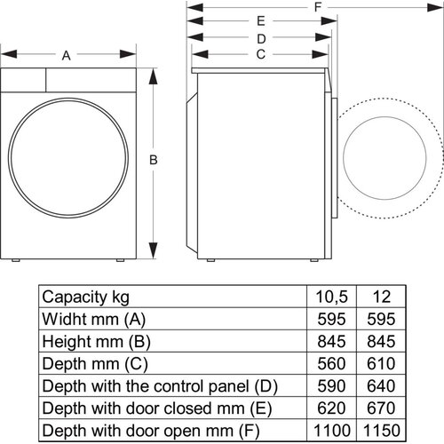 Hisense pralni stroj WF3S1043BW3, 10.5kg Slike