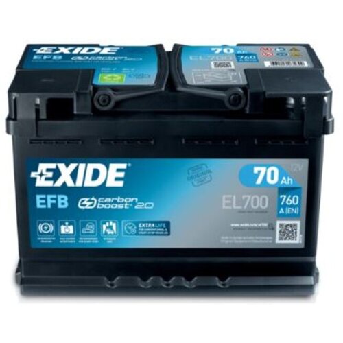 Exide akumulator EFB, 70AH, D, 720A, EL700 Cene
