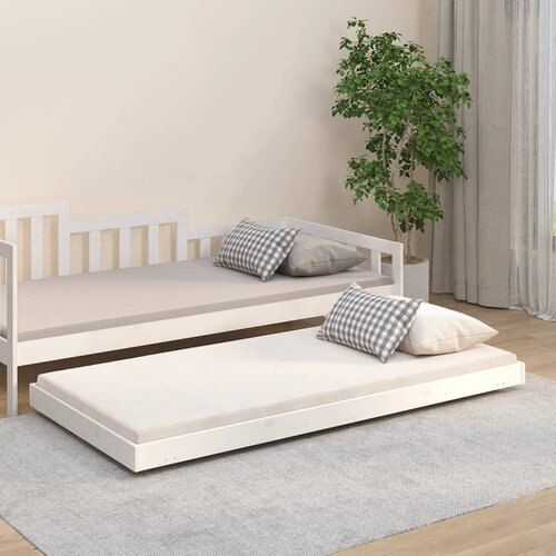VidaXL Okvir za krevet bijeli 75 x 190 cm od masivne borovine Slike