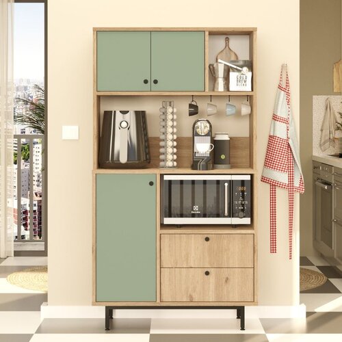 Hanah home Komoda RE3-SY, 88x161,2x35,5 cm, Svijetlo zelena Cene