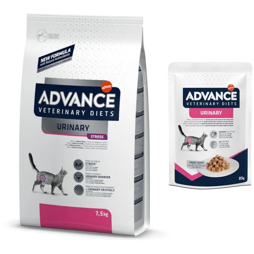 Affinity Advance Veterinary Diets 7,7/8 kg Advance Veterinary Diets + 12x 85g odgovarajuće mokre hrane po sniženoj cijeni! - 7,5 kg Urinary Stress + 12 x 85 g Urinary