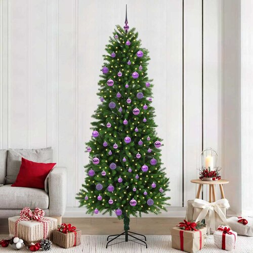  Božićno drvce s 300 LED svjetlima s stalakom Zelena 240 cm PE Cijene