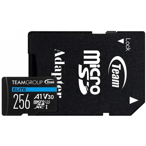 Team Group MICRO SDXC 256GB ELITE, UHS-I U3 V30 A1, 100/50MB/s +SD Adapter TEAUSDX256GIV30A103 Cene