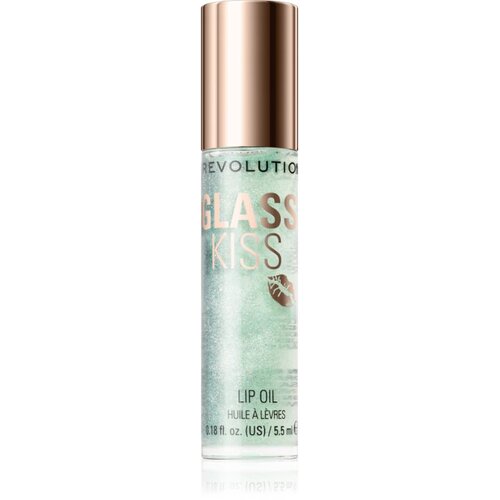Revolution Glass Kiss ble&scaron;čeče olje za ustnice odtenek Pixiedust Green 5.5 ml Cene