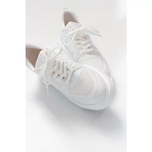 LuviShoes Women's White Skin Sneakers
