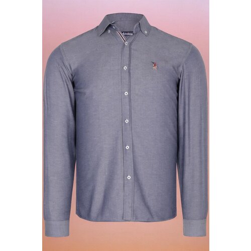 Dewberry G674 MEN&amp;#039;S SHIRT-STRAIGHT DENIM BLUE Slike