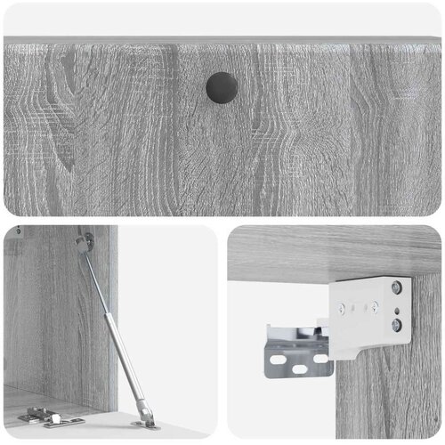  ormar za zid Siva sonoma 98 x 31 x 30 cm Konstruirano drvo Slike