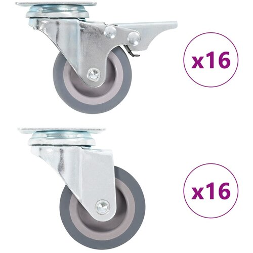 VidaXL gibljiva kolesa 32 kosov 50 mm Slike