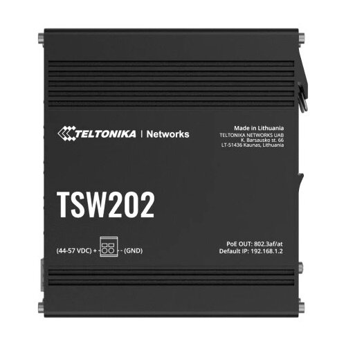 Teltonika stikalo Giga 8-port 8x PoE 2xSFP 240W DIN Mini managed TSW202 Cene