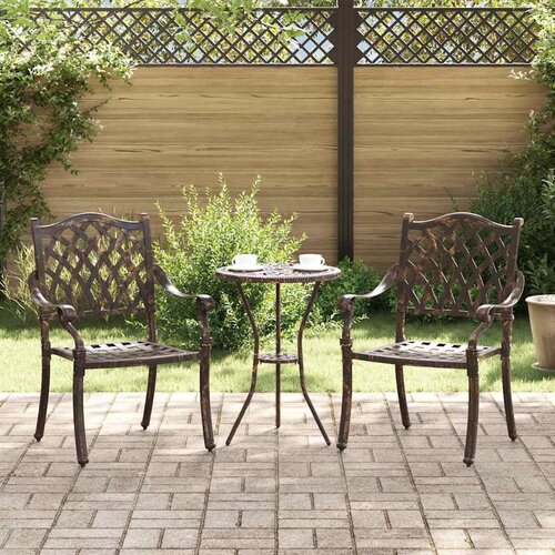  Vrtna stolica 2 pcs Bronzana 56 x 55 x 92.5cm Aluminij Cene