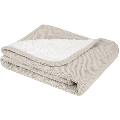  KikkaBoo Pleteno dvostrano baby ćebence sherpa 75x100 Dream Big Beige Cene