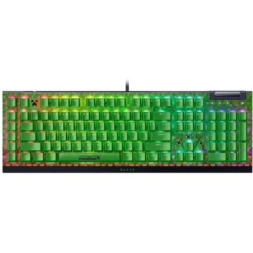 Razer BlackWidow V4 X Minecraft Edition US žična tipkovnica z zelenimi stikali Cene