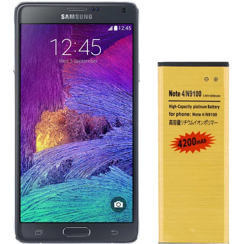 AVIZAR Baterija za Samsung Galaxy Note 4, 4200 mAh nadomestna baterija, (20530593)