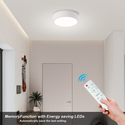  Brilagi - LED prigu&amp;scaron;iva svetiljka POOL LED/18W/230V 3000-6000K 20 cm bela + daljinski upravljač Slike