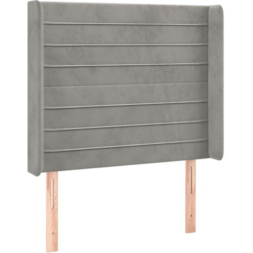 Maison Chic vzglavna omarica - nočna omarica - posteljna omarica z u&amp;scaron;esi svetlo sivo 103x16x118/128 cm žamet, (21711882) Slike
