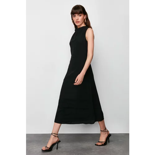 Trendyol Black Woven Midi Dress