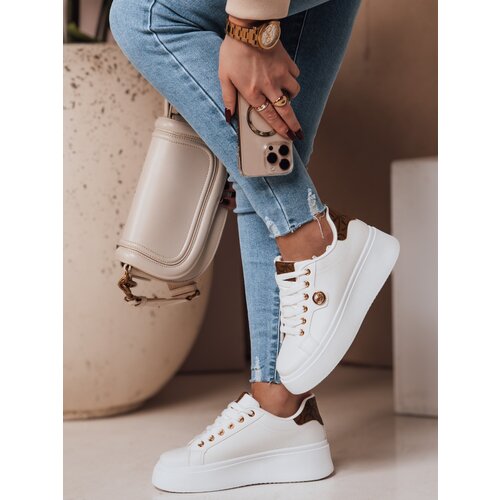 DStreet Sneakersy damskie na platformie RIFII khaki Slike