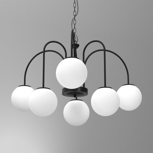  Luster na lancu CAMBRIDGE 6xE14/60W/230V crna Slike