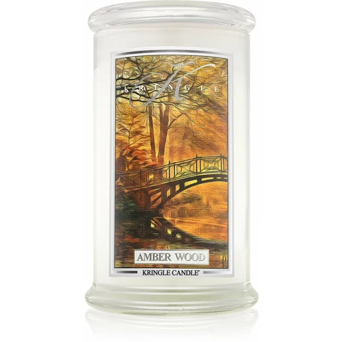 Kringle Candle Amber Wood dišeča sveča 624 g